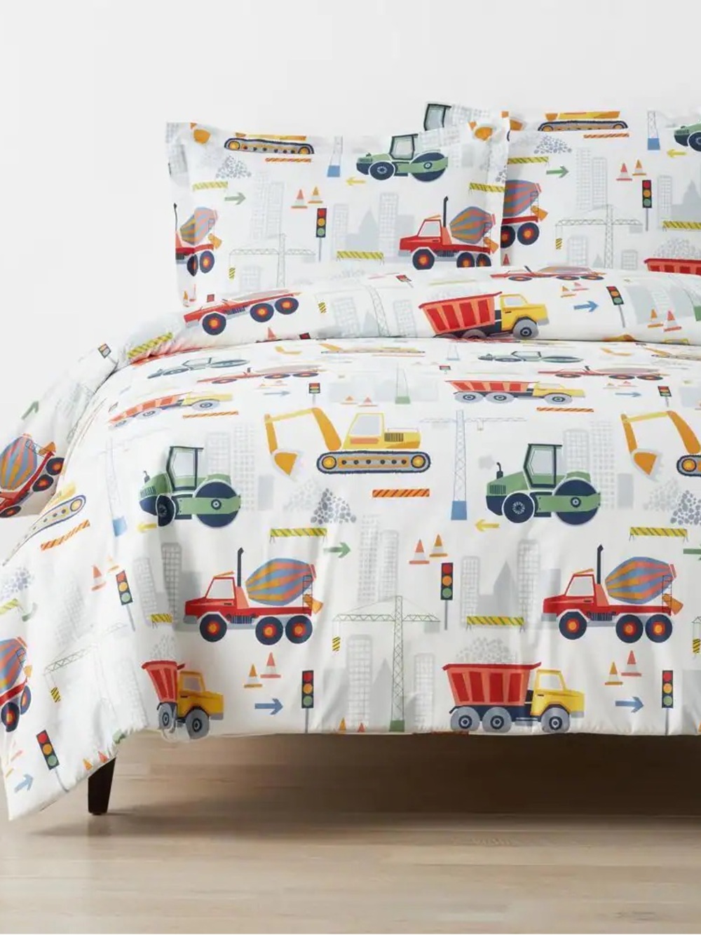Construction Trucks Organic Cotton Duvet Cover Set Twin /Twin XL.. Pic For Flaw